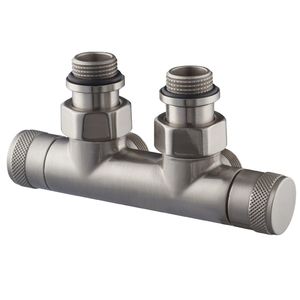 Узел угловой SR Rubinetterie Tondera 50 мм, запорный 1/2"х3/4" Е, матовый никель